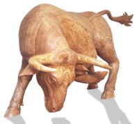 Bull in plywood