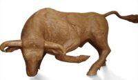 Bull in plywood