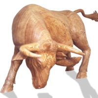 Bull in plywood