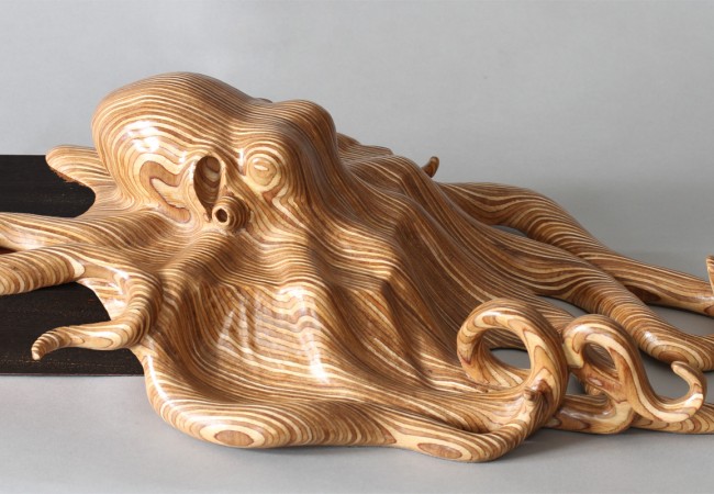 Octopus Sculpture in Plywood