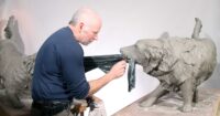 Clay model for flatcoat bronze