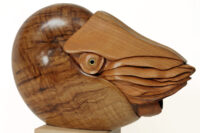 Nautilus sculpture, hand carved by Bill Prickett