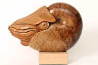 Nautilus sculpture, hand carved by Bill Prickett
